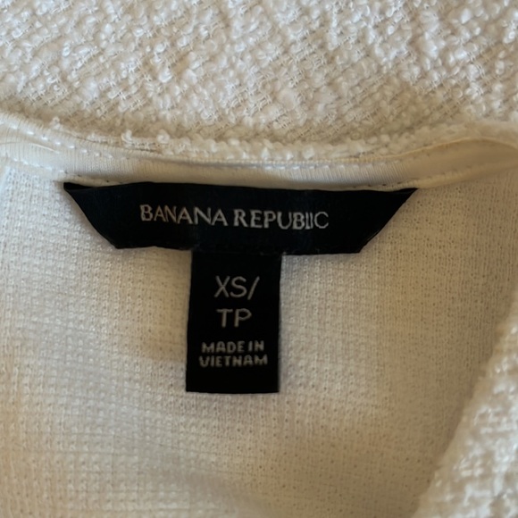 Banana Republic Textured Short Sleeve Top Size XS White - Picture 10 of 12